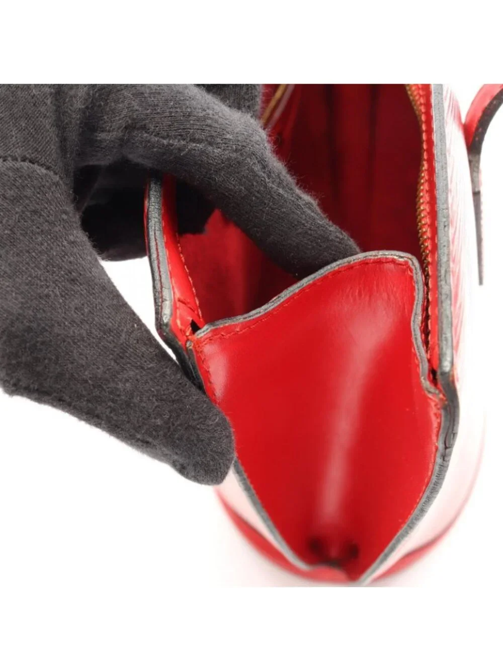 Louis Vuitton Shoulder Bag Saint Jacques Shopping Castien Red Leather